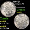 Image 1 : 1897-p Morgan Dollar $1 Grades GEM Unc