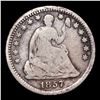 Image 2 : 1857-p Seated Liberty Half Dime 1/2 10c Grades vg+