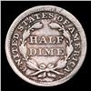 Image 3 : 1857-p Seated Liberty Half Dime 1/2 10c Grades vg+