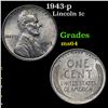 Image 1 : 1943-p Lincoln Cent 1c Grades Choice Unc