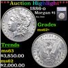 ***Auction Highlight*** 1886-o Morgan Dollar $1 Graded ms62+ BY SEGS (fc)