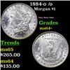 Image 1 : 1884-o Morgan Dollar /o $1 Grades Choice+ Unc