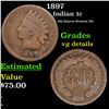 Image 1 : 1897 Indian Cent 1c Grades vg details
