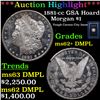 Image 1 : ***Auction Highlight*** 1881-cc Morgan Dollar GSA Hoard $1 Grades Select Unc+ DMPL (fc)
