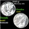Image 1 : 1945-p Mercury Dime 10c Grades GEM++ Unc