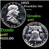 Image 1 : Proof 1955 Franklin Half Dollar 50c Grades GEM++ Proof