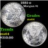 Image 1 : 1881-o Morgan Dollar $1 Grades Choice Unc