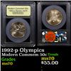 Image 1 : 1992-p Olympics Modern Commem Half Dollar 50c Graded ms70, Perfection By USCG