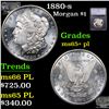 Image 1 : 1880-s Morgan Dollar $1 Graded ms65+ pl BY SEGS