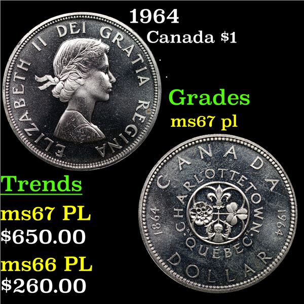 1964 Canada Dollar $1 Grades GEM++ PL