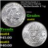 1964 Netherlands 2 1/2 Gulden Silver KM-185 Grades Choice Unc