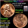 ***Auction Highlight*** 1957-d Lincoln Cent TOP POP! 1c Graded ms67+ rd BY SEGS (fc)