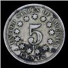 Image 3 : 1868 Shield Nickel 5c Grades vf+
