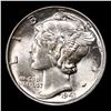 Image 2 : 1943-p Mercury Dime 10c Grades GEM++ Unc