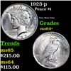 Image 1 : 1923-p Peace Dollar $1 Grades Choice+ Unc