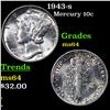 Image 1 : 1943-s Mercury Dime 10c Grades Choice Unc