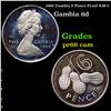 Proof 1966 Gambia 6 Pence Proof KM-3 Grades GEM+ Proof Cameo