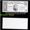 Proof 1890 $50 Legal Tender Note - Obverse BEP Intaglio Souvenir Card B-121, FUN '89 Grades Proof