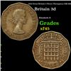 1954 Great Britain 3 Pence Threepence KM-900 Grades xf+