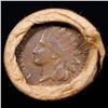 Image 2 : Mixed small cents 1c orig shotgun roll, 1918-D Wheat Cent, 1897 Indian Cent other end, Brinks Wrappe