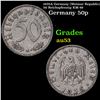 1935A Germany (Weimar Republic) 50 Reichspfennig KM-49 Grades Select AU