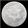 Image 2 : 1852 Three Cent Silver 3cs Grades g+