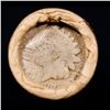 Image 2 : Mixed small cents 1c orig shotgun roll, 1918-D Wheat Cent, 1862 Indian Cent other end, Brinks Wrappe