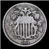 Image 2 : 1869 Shield Nickel 5c Grades f, fine
