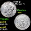 Image 1 : 1886-p Morgan Dollar $1 Grades Select Unc