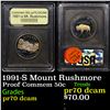 Image 1 : Proof 1991-S Mount Rushmore Modern Commem Half Dollar 50c Graded GEM++ Proof Deep Cameo By USCG