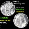 Image 1 : 1944-d Mercury Dime 10c Grades GEM FSB