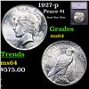 1927-p Peace Dollar $1 Graded ms64 BY SEGS