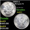 Image 1 : 1885-o Morgan Dollar $1 Grades Choice+ Unc