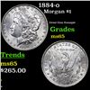 Image 1 : 1884-o Morgan Dollar $1 Grades GEM Unc