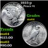 Image 1 : 1923-p Peace Dollar $1 Grades Choice Unc
