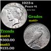 Image 1 : 1923-s Peace Dollar $1 Grades Select+ Unc