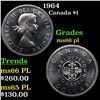 Image 1 : 1964 Canada Dollar $1 Grades GEM+ UNC PL