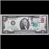 Image 2 : 1976 $2 Federal Reserve Note 1st Day of Issue, with Stamp (Philadelphia, PA) Grades Gem CU
