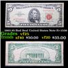 1963 $5 Red Seal United States Note Fr-1536 Grades vf+