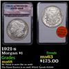 Image 1 : 1921-s Morgan Dollar $1 Graded Unc By ANGS