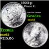 Image 1 : 1923-p Peace Dollar $1 Grades GEM Unc