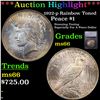 ***Auction Highlight*** 1922-p Peace Dollar Rainbow Toned $1 Graded ms66 BY SEGS (fc)