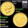 1852 Gold Dollar TY-I $1 Graded ms62 BY SEGS