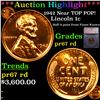 Proof ***Auction Highlight*** 1942 Lincoln Cent Near TOP POP! 1c Graded pr67 rd BY SEGS (fc)