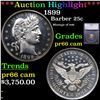 Proof ***Auction Highlight*** 1899 Barber Quarter 25c Graded pr66 cam BY SEGS (fc)