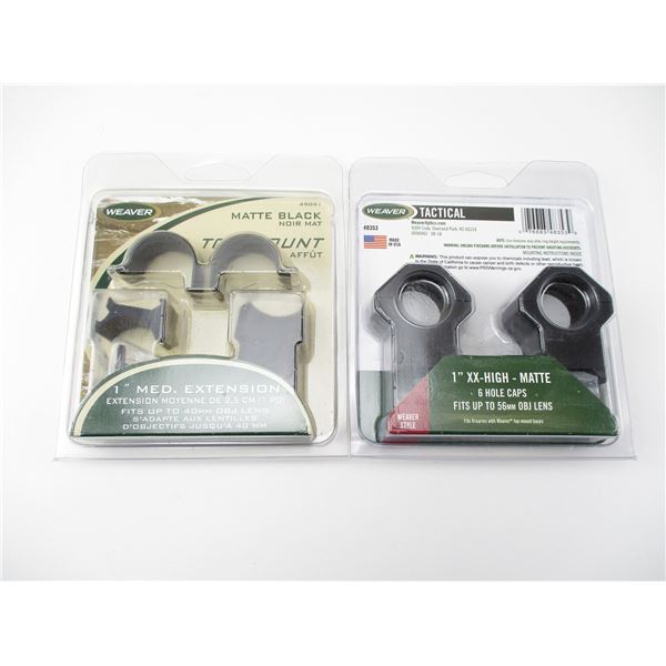 ASSORTED 1" WEAVER SCOPE RINGS