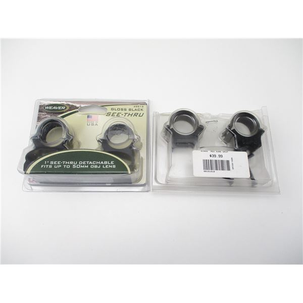 ASSORTED 1" WEAVER SCOPE RINGS