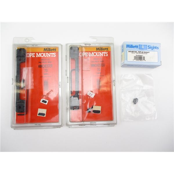 MILLETT 1 PIECE SCOPE BASES ETC