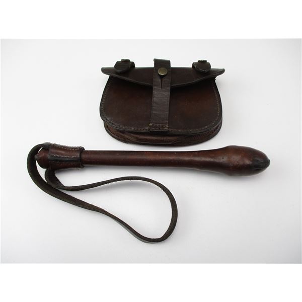 LEATHER BLACKJACK & AMMO POUCH