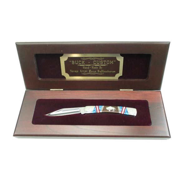 BUCK CUSTOM BUFFALO FOLDING KNIFE
